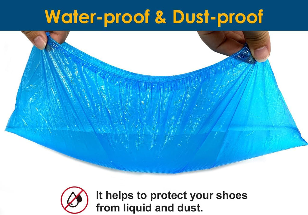 Shoe Covers Disposable Recyclable -200 Pack(100 Pairs) 15.7'' Hygienic Shoe & Boot Covers Waterproof Non-Slip Shoe Booties for Indoors (Large Size - up to US Men'S 11 & US Women'S 13)