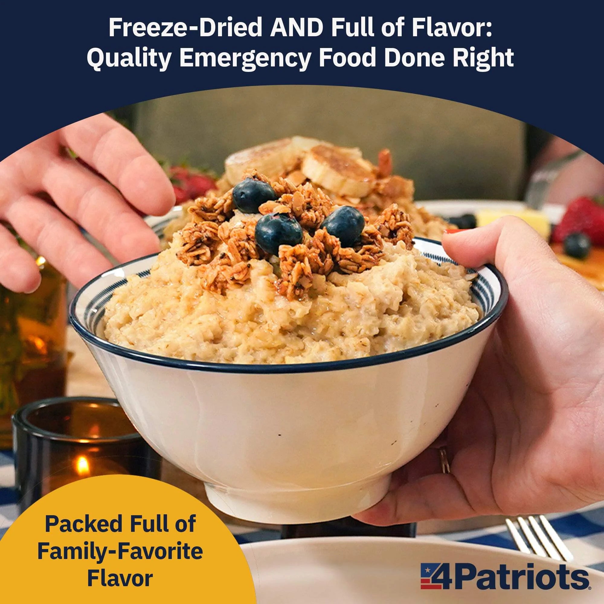 Emergency Food Supply - 72-Hour Survival Kit - Freeze Dried Food - 25-Year Shelf Life - 16 Servings
