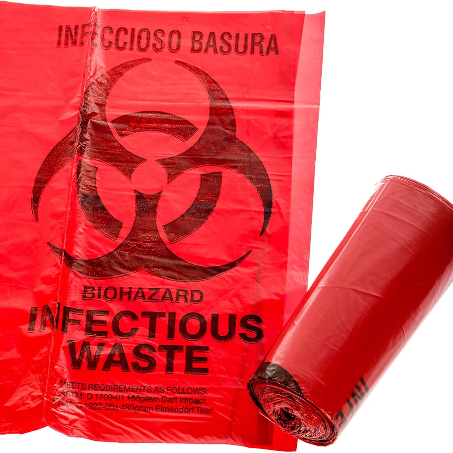 Oakridge OSHA Approved Biohazard Safety Bags (25 Gallon) (50 Bags) - Professional Grade
