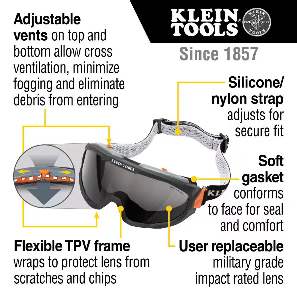 Safety Goggles, Gray Lens